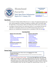 Homeland Security Daily Open Source Infrastructure Report for 31 January 2011