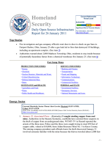 Homeland Security Daily Open Source Infrastructure Report for 26 January 2011