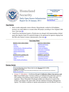 Homeland Security Daily Open Source Infrastructure Report for 24 January 2011