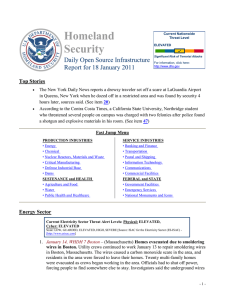 Homeland Security Daily Open Source Infrastructure Report for 18 January 2011