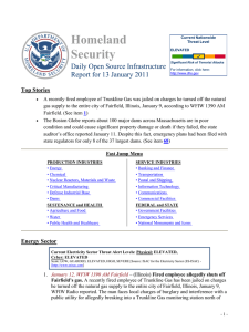 Homeland Security Daily Open Source Infrastructure Report for 13 January 2011