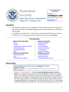Homeland Security Daily Open Source Infrastructure Report for 12 January 2011