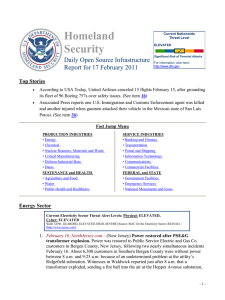 Homeland Security Daily Open Source Infrastructure Report for 17 February 2011