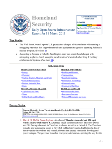 Homeland Security Daily Open Source Infrastructure Report for 11 March 2011