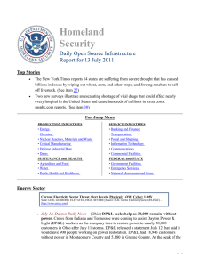 Homeland Security Daily Open Source Infrastructure Report for 13 July 2011