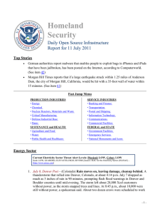 Homeland Security Daily Open Source Infrastructure Report for 11 July 2011