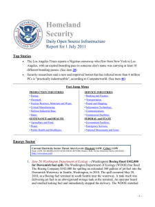 Homeland Security Daily Open Source Infrastructure Report for 1 July 2011