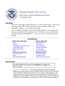 Homeland Security Daily Open Source Infrastructure Report 12 October 2011 Top Stories