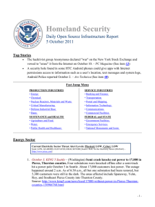 Homeland Security Daily Open Source Infrastructure Report 5 October 2011 Top Stories