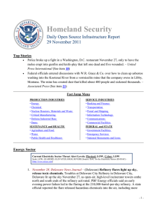 Homeland Security Daily Open Source Infrastructure Report 29 November 2011 Top Stories