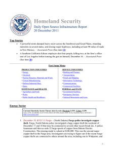 Homeland Security Daily Open Source Infrastructure Report 20 December 2011 Top Stories