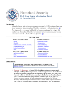 Homeland Security Daily Open Source Infrastructure Report 16 December 2011 Top Stories