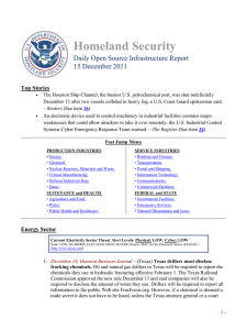 Homeland Security Daily Open Source Infrastructure Report 15 December 2011 Top Stories