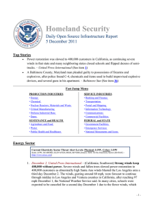 Homeland Security Daily Open Source Infrastructure Report 5 December 2011 Top Stories