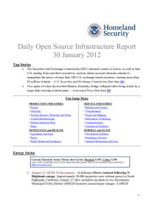 Daily Open Source Infrastructure Report 30 January 2012 Top Stories