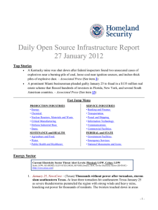 Daily Open Source Infrastructure Report 27 January 2012 Top Stories