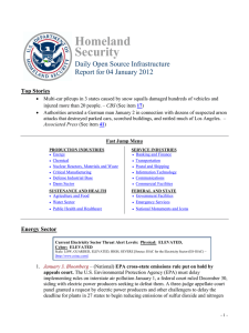 Homeland Security Daily Open Source Infrastructure Report for 04 January 2012