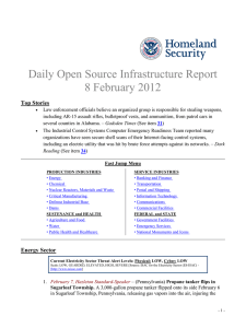 Daily Open Source Infrastructure Report 8 February 2012 Top Stories