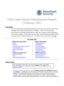 Daily Open Source Infrastructure Report 2 February 2012 Top Stories