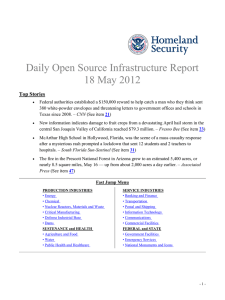 Daily Open Source Infrastructure Report 18 May 2012 Top Stories