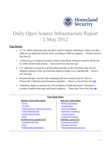 Daily Open Source Infrastructure Report 2 May 2012 Top Stories