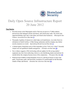 Daily Open Source Infrastructure Report 20 June 2012 Top Stories