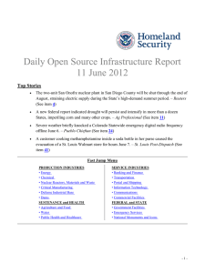 Daily Open Source Infrastructure Report 11 June 2012 Top Stories