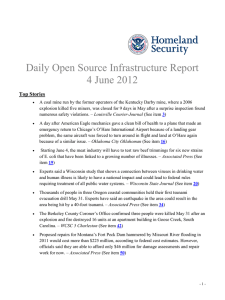 Daily Open Source Infrastructure Report 4 June 2012 Top Stories