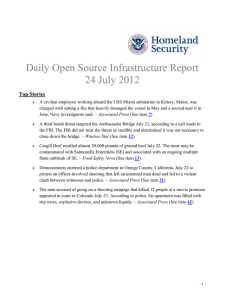 Daily Open Source Infrastructure Report 24 July 2012 Top Stories
