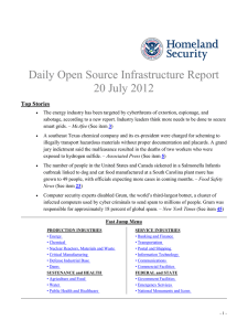 Daily Open Source Infrastructure Report 20 July 2012 Top Stories