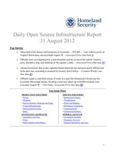 Daily Open Source Infrastructure Report 31 August 2012 Top Stories