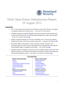 Daily Open Source Infrastructure Report 29 August 2012 Top Stories