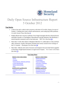 Daily Open Source Infrastructure Report 5 October 2012 Top Stories