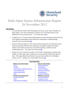Daily Open Source Infrastructure Report 26 November 2012 Top Stories