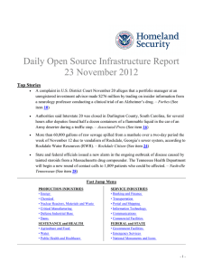 Daily Open Source Infrastructure Report 23 November 2012 Top Stories