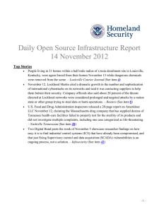 Daily Open Source Infrastructure Report 14 November 2012 Top Stories