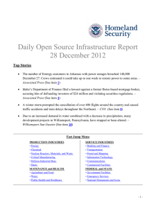 Daily Open Source Infrastructure Report 28 December 2012 Top Stories