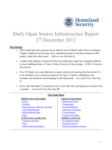 Daily Open Source Infrastructure Report 27 December 2012 Top Stories