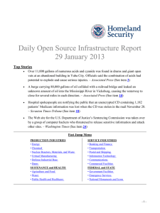 Daily Open Source Infrastructure Report 29 January 2013 Top Stories