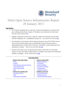 Daily Open Source Infrastructure Report 28 January 2013 Top Stories