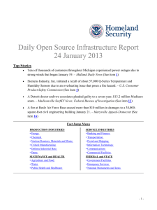 Daily Open Source Infrastructure Report 24 January 2013 Top Stories