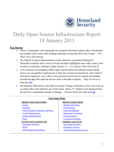 Daily Open Source Infrastructure Report 18 January 2013 Top Stories