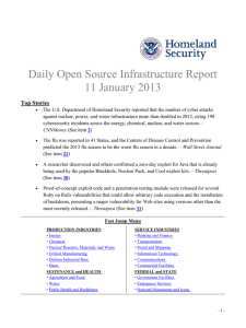 Daily Open Source Infrastructure Report 11 January 2013 Top Stories