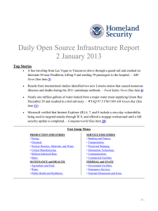 Daily Open Source Infrastructure Report 2 January 2013 Top Stories