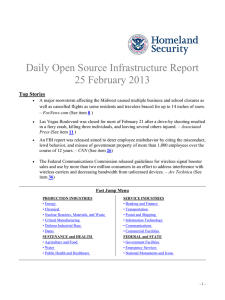 Daily Open Source Infrastructure Report 25 February 2013 Top Stories