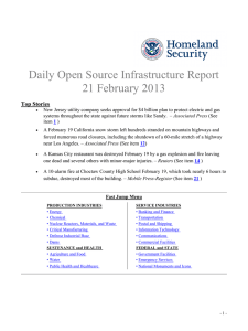 Daily Open Source Infrastructure Report 21 February 2013 Top Stories