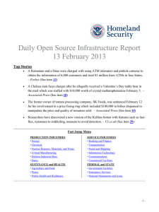 Daily Open Source Infrastructure Report 13 February 2013 Top Stories