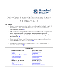 Daily Open Source Infrastructure Report 5 February 2013 Top Stories