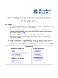 Daily Open Source Infrastructure Report 08 March 2013 Top Stories