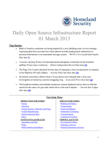 Daily Open Source Infrastructure Report 01 March 2013 Top Stories